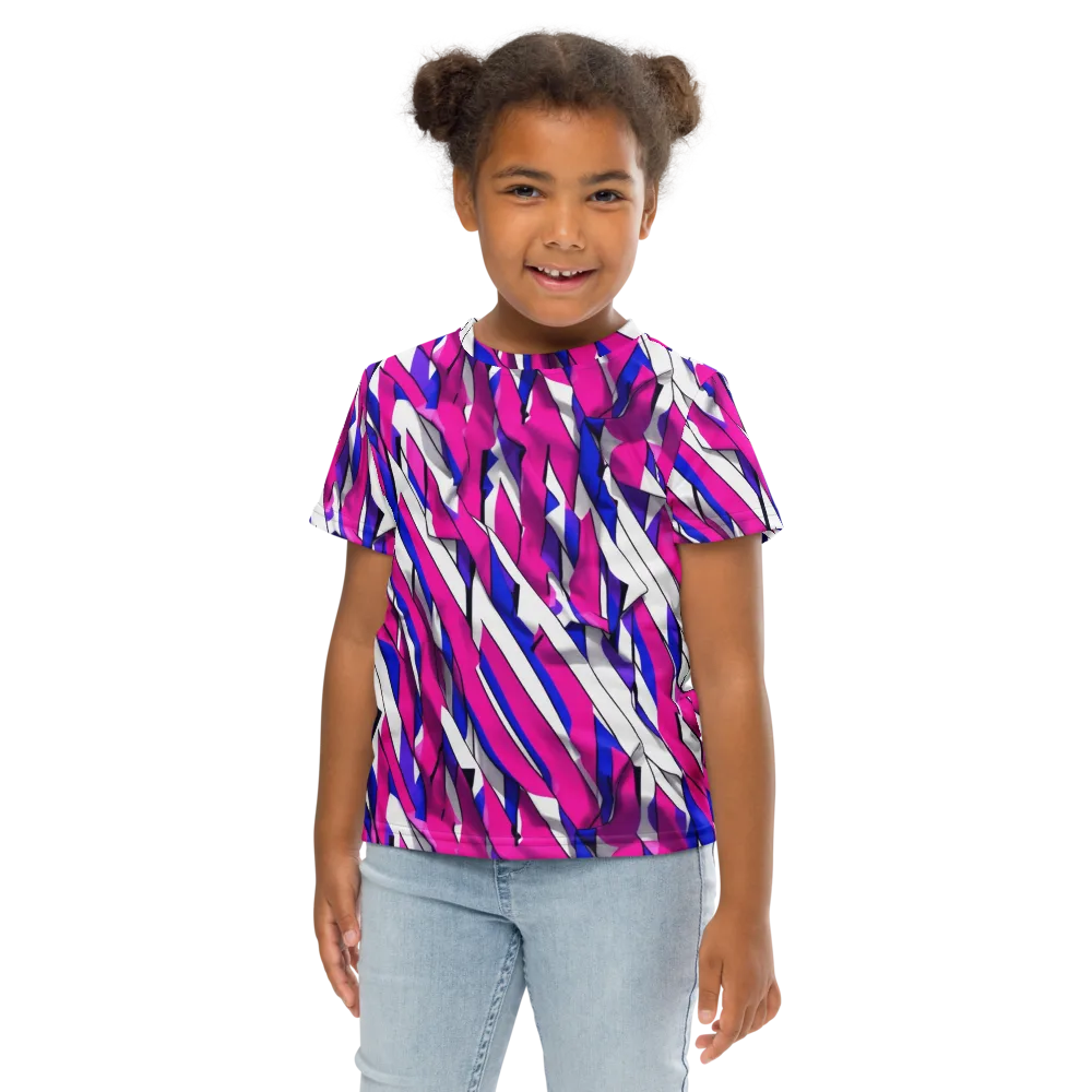 Chromatic Slash on Kids Crew Neck T-Shirt — Front
