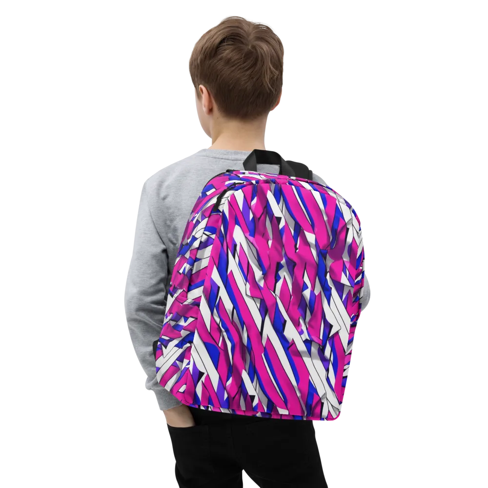 Chromatic Slash on Minimalist Backpack — Zoomed-in