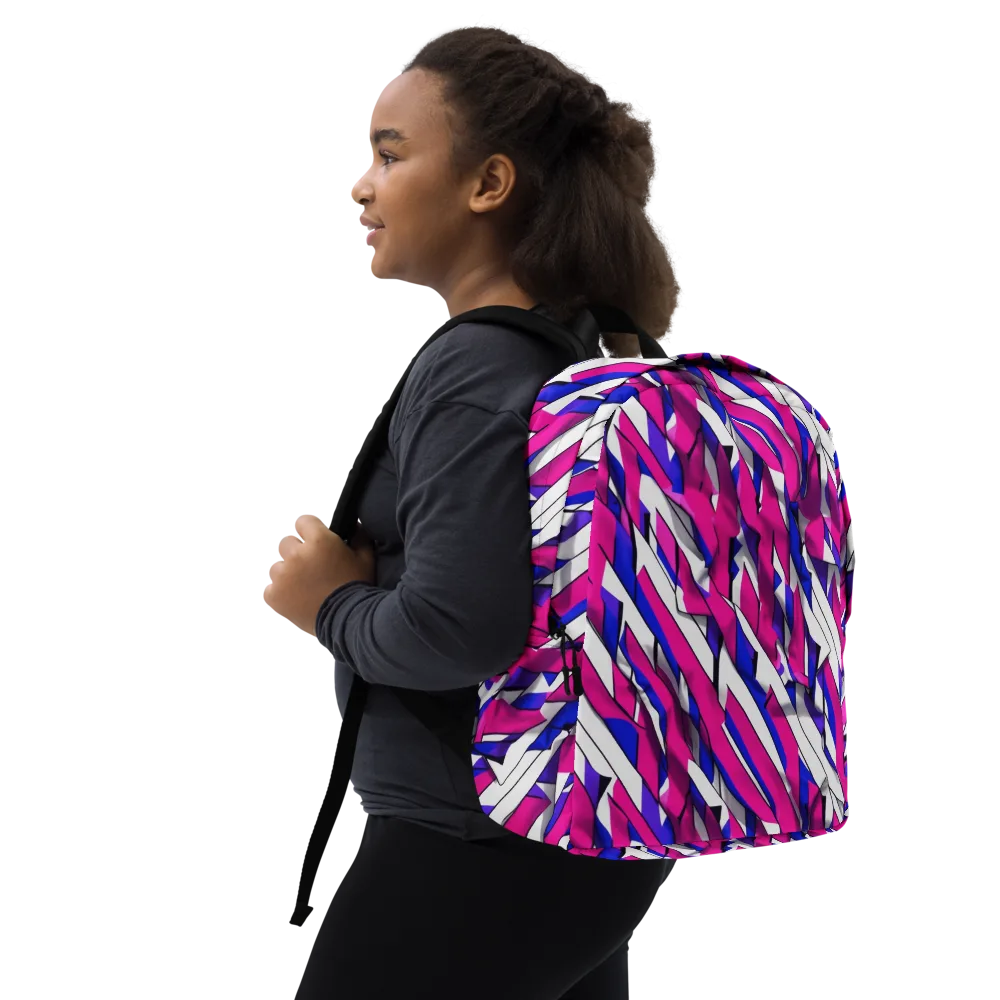 Chromatic Slash on Minimalist Backpack — Right Front