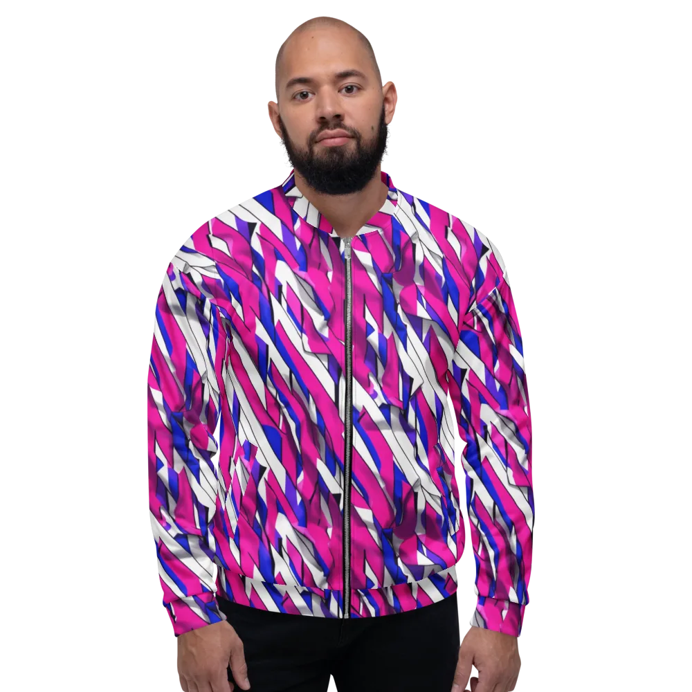 Chromatic Slash on Bomber Jacket — Front