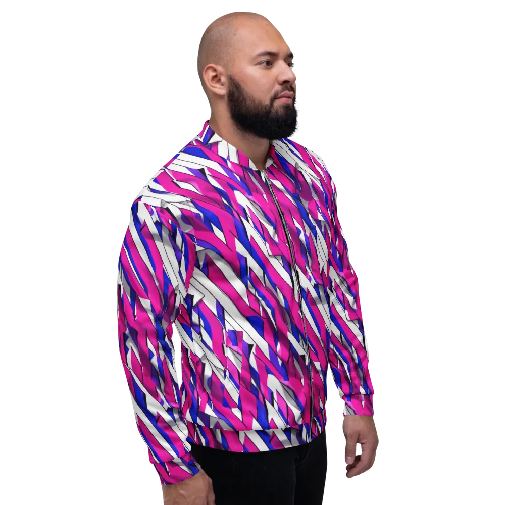 Chromatic Slash on Bomber Jacket — Right