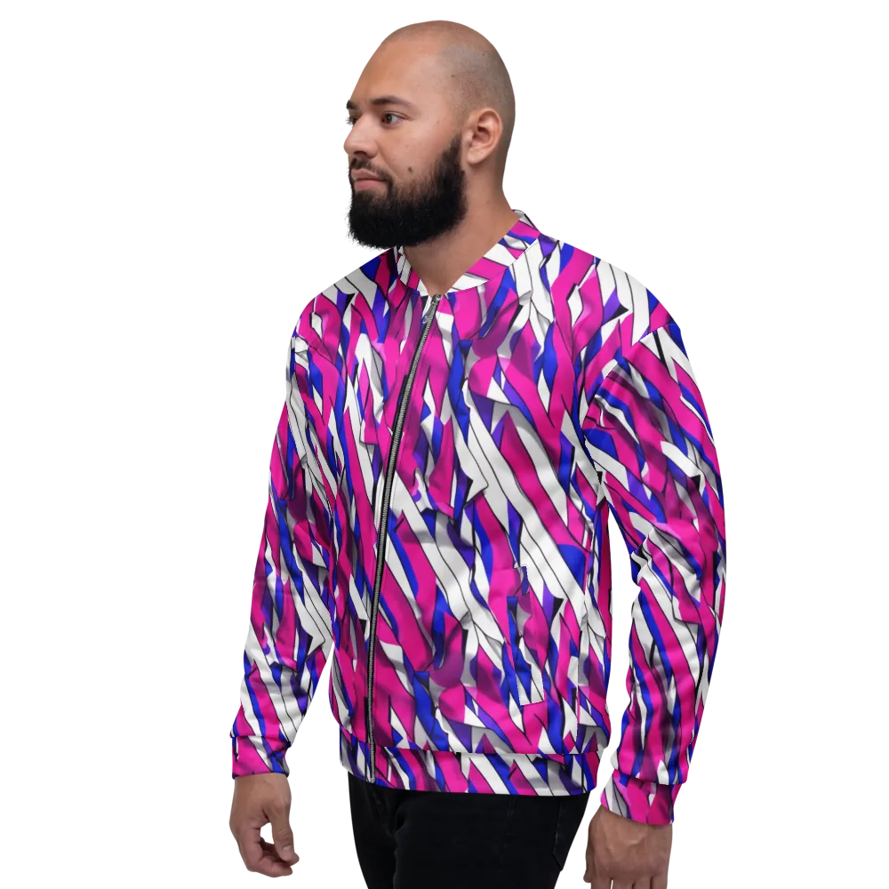 Chromatic Slash on Bomber Jacket — Left