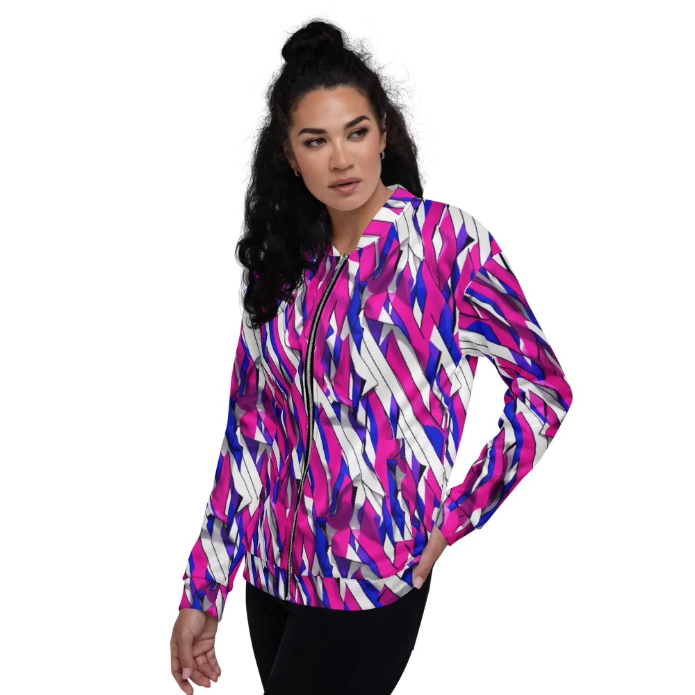 Chromatic Slash on Bomber Jacket — Left