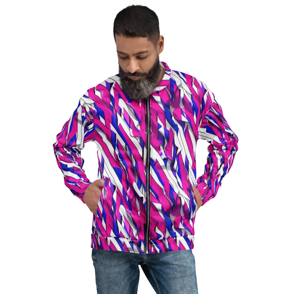 Chromatic Slash on Bomber Jacket — Front