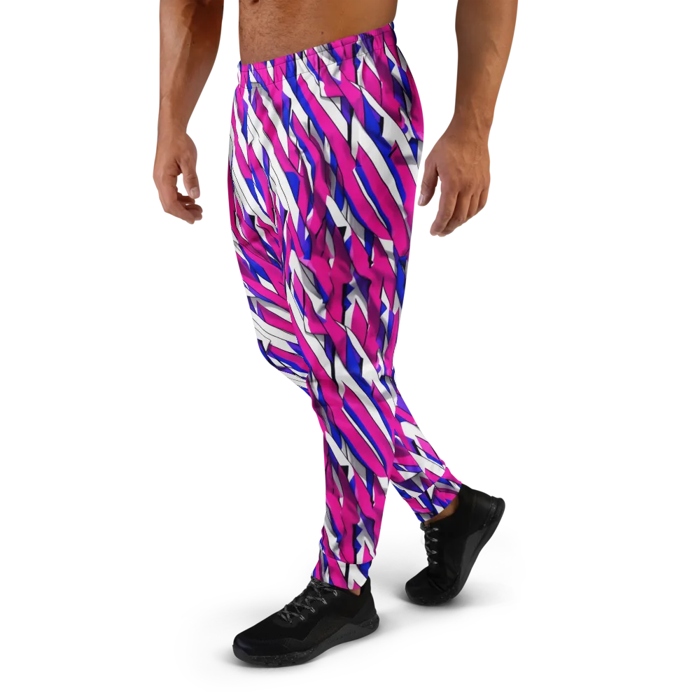 Chromatic Slash on Men's Joggers — Left