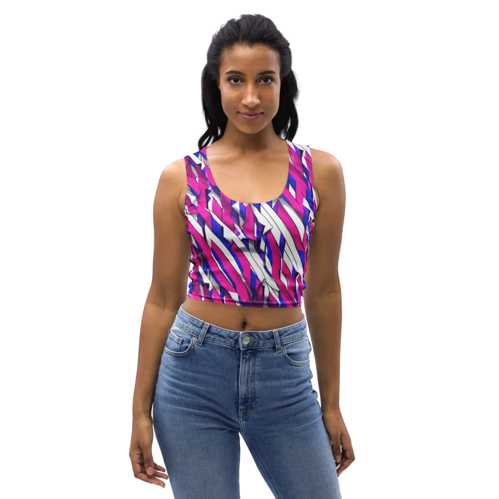 Chromatic Slash on Crop Top — Front