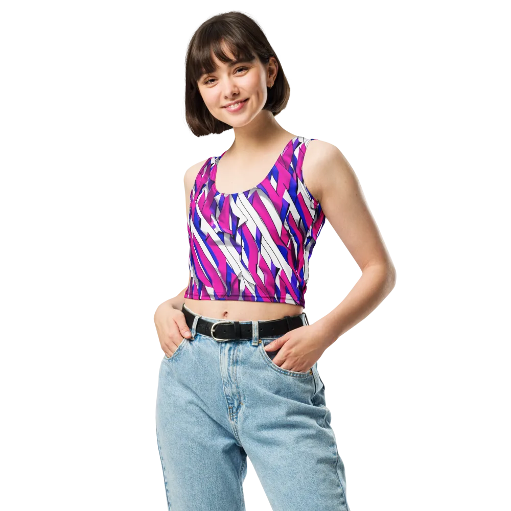 Chromatic Slash on Crop Top — Front