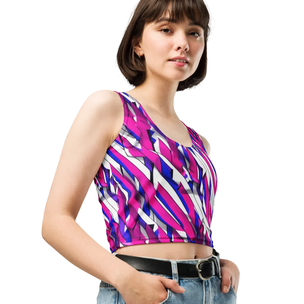 Chromatic Slash on Crop Top — Right Front