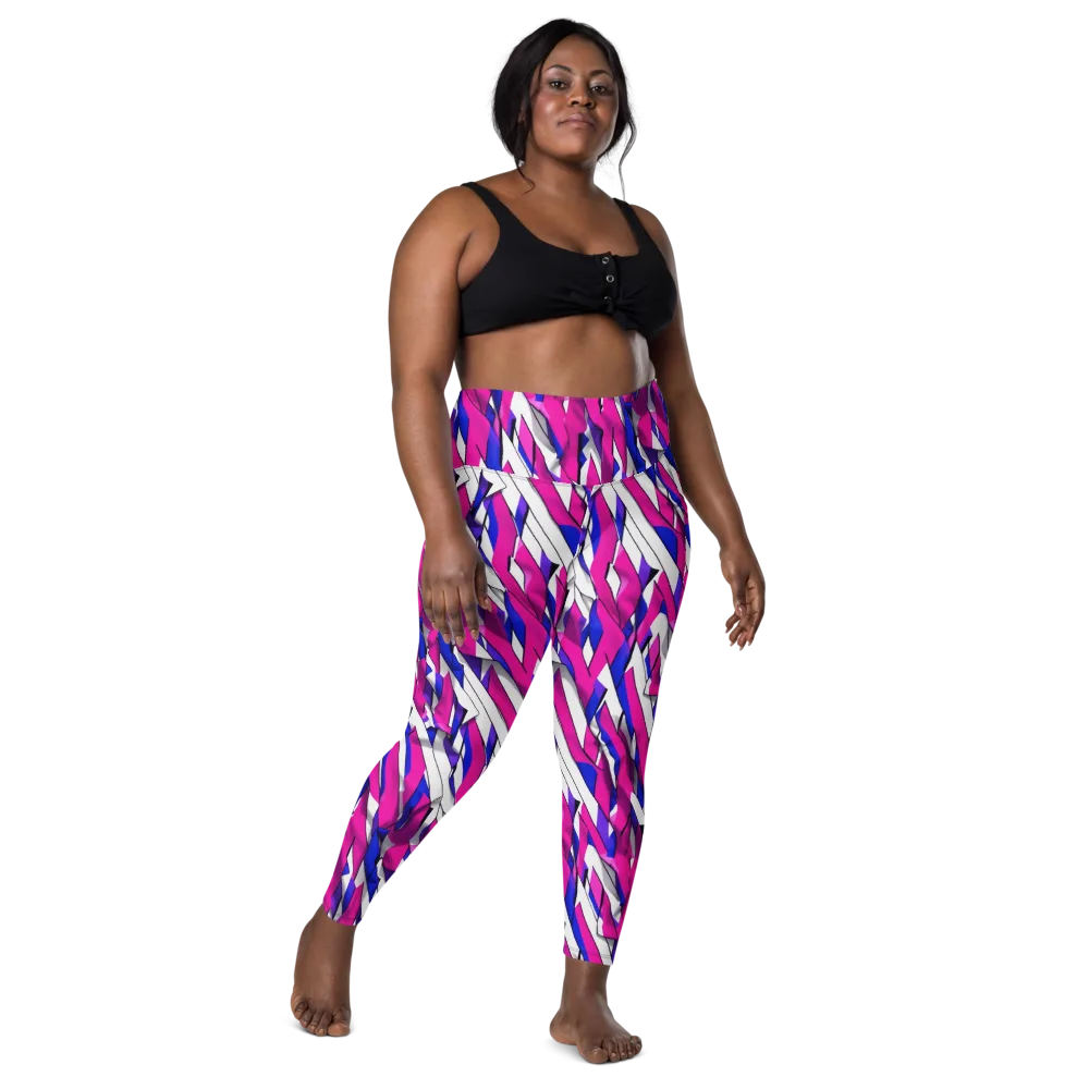 Chromatic Slash on Leggings with Pockets — Front
