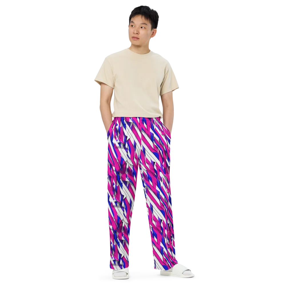 Chromatic Slash on Wide-Leg Pants — Front