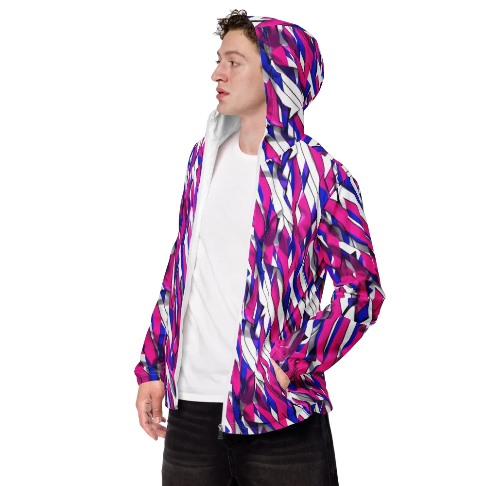 Chromatic Slash on Men's Windbreaker — Left Front