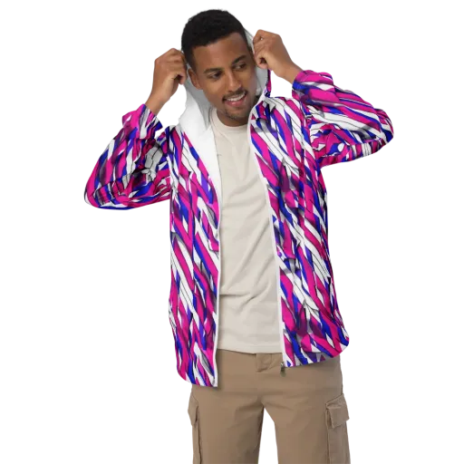 Chromatic Slash on a Men's Windbreaker