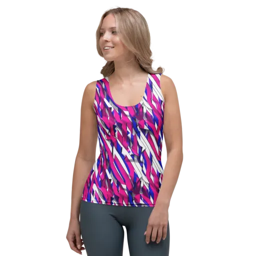 Chromatic Slash on a Women's Tank Top