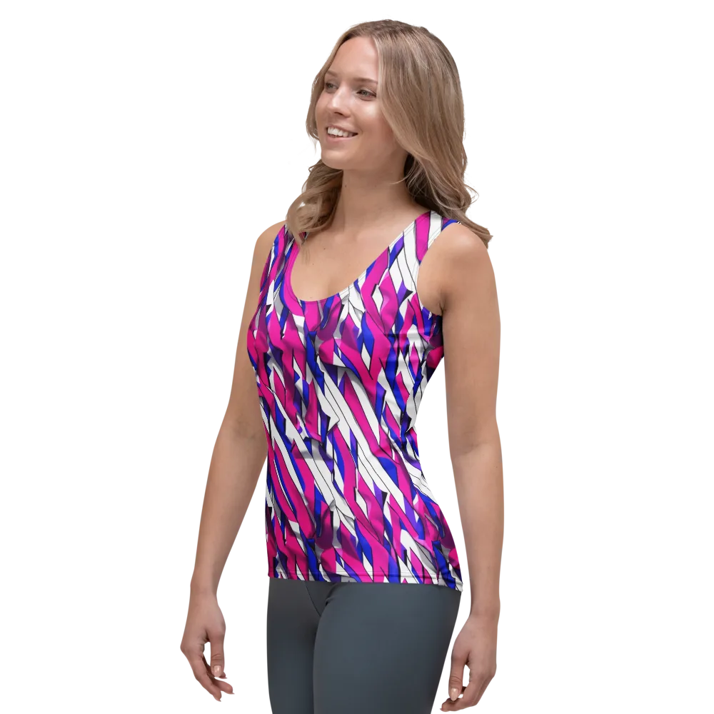 Chromatic Slash on Women's Tank Top — Left Front
