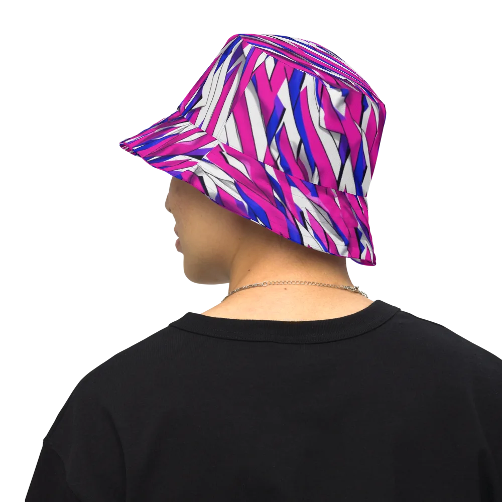 Chromatic Slash on Reversible Bucket Hat — Back Inside