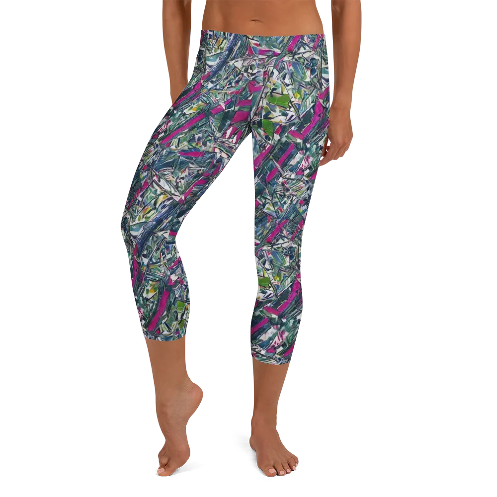 Jewel Distortion on Capri Leggings — Front