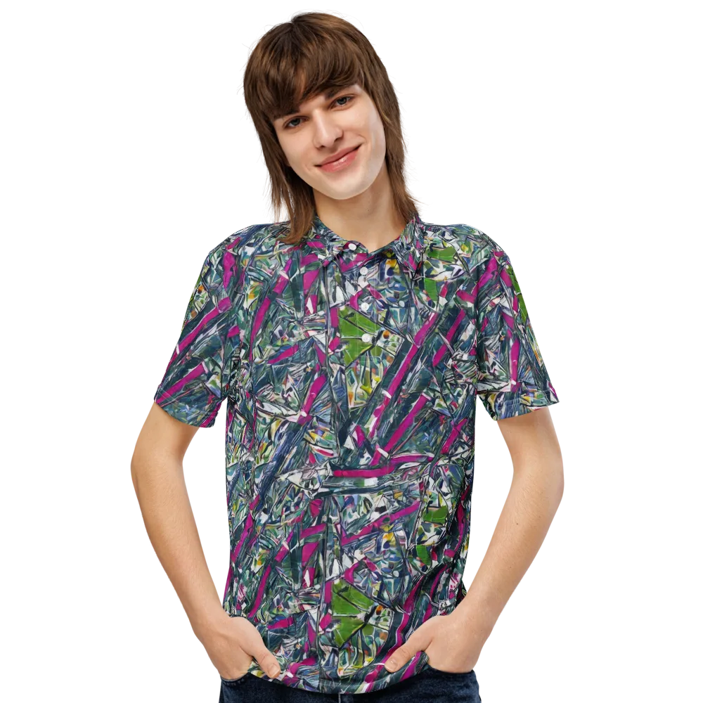 Jewel Distortion on Men's Slim Fit Polo Shirt — Front