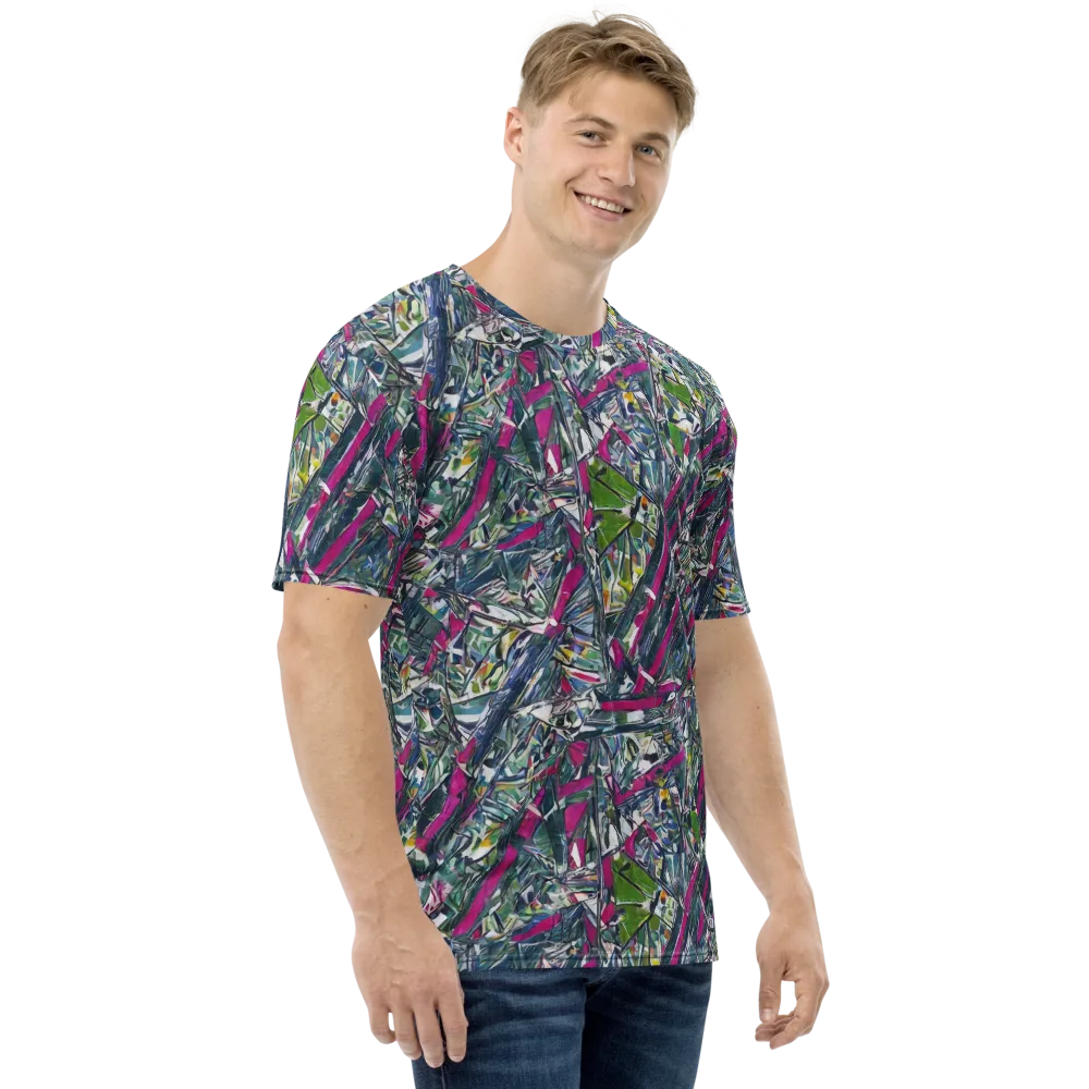 Jewel Distortion on Men's Crew Neck T-Shirt — Right