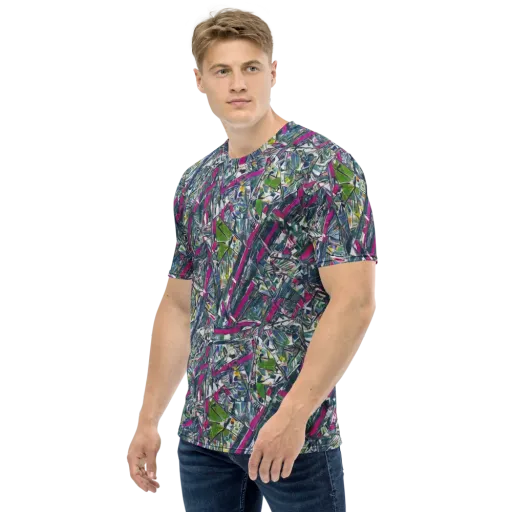 Jewel Distortion on a Men's Crew Neck T-Shirt