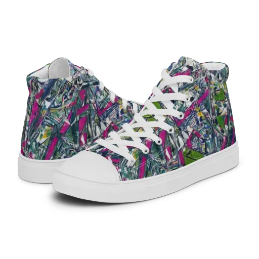 Jewel Distortion on a Men's High Top Canvas Shoes