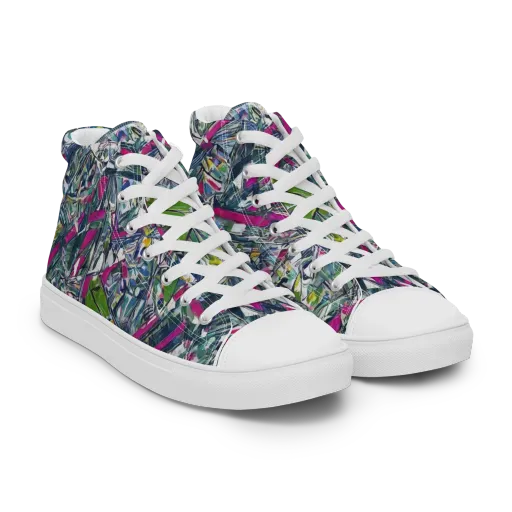 Jewel Distortion on a Women's High Top Canvas Shoes