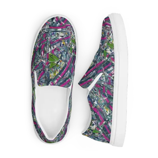 Jewel Distortion on a Men's Slip-On Canvas Shoes