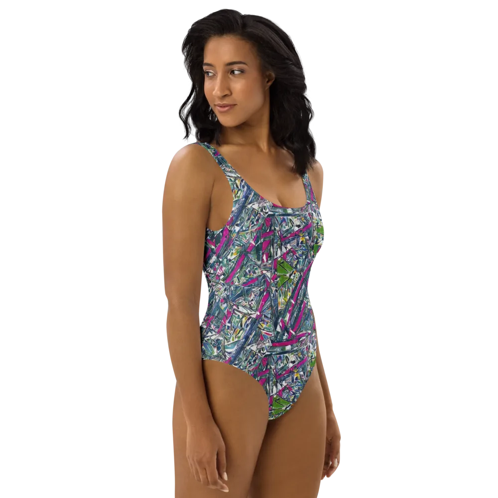 Jewel Distortion on One-Piece Swimsuit — Right
