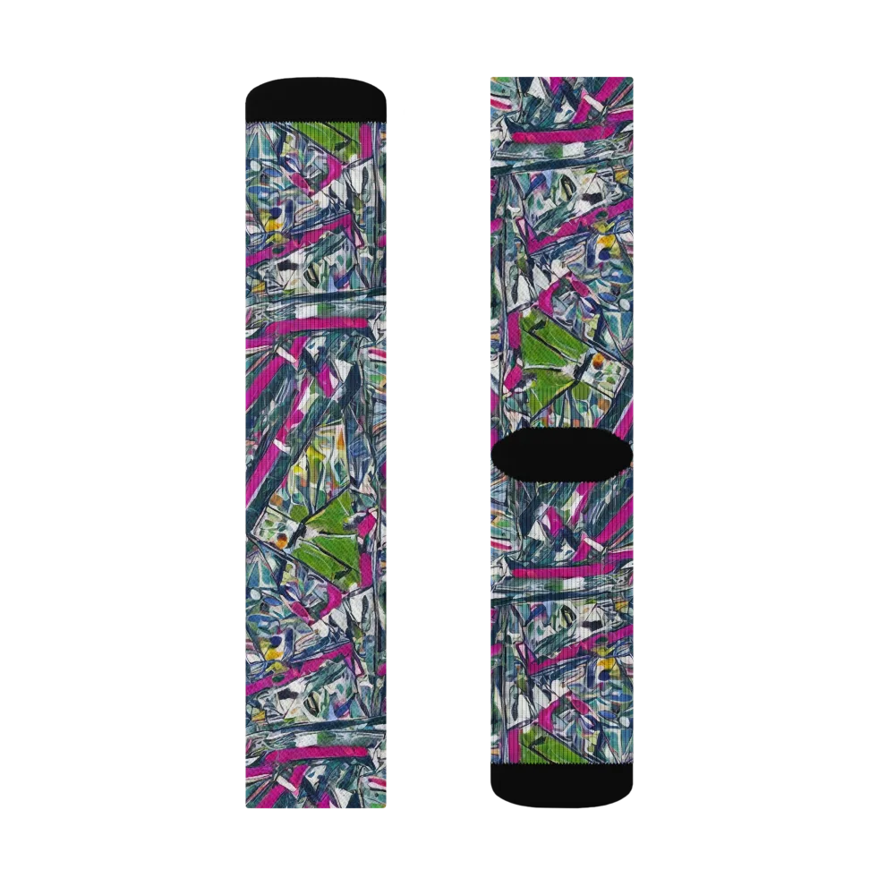 Jewel Distortion on Socks — Left Sock