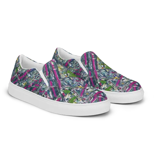 Jewel Distortion on a Women's Slip-On Canvas Shoes