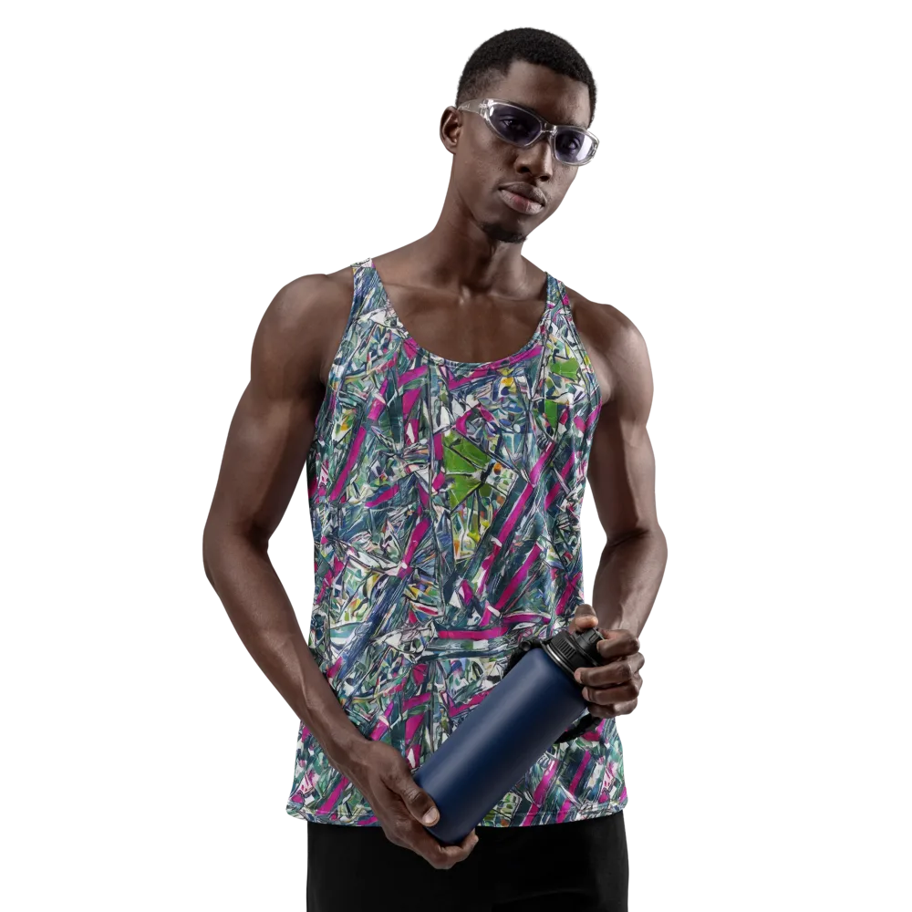 Jewel Distortion on Men's Tank Top — Front