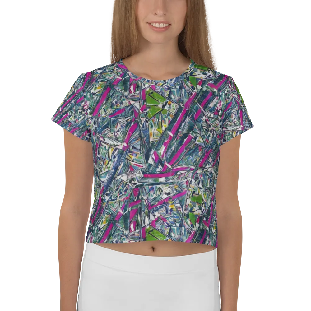 Jewel Distortion on Crop Tee — Front