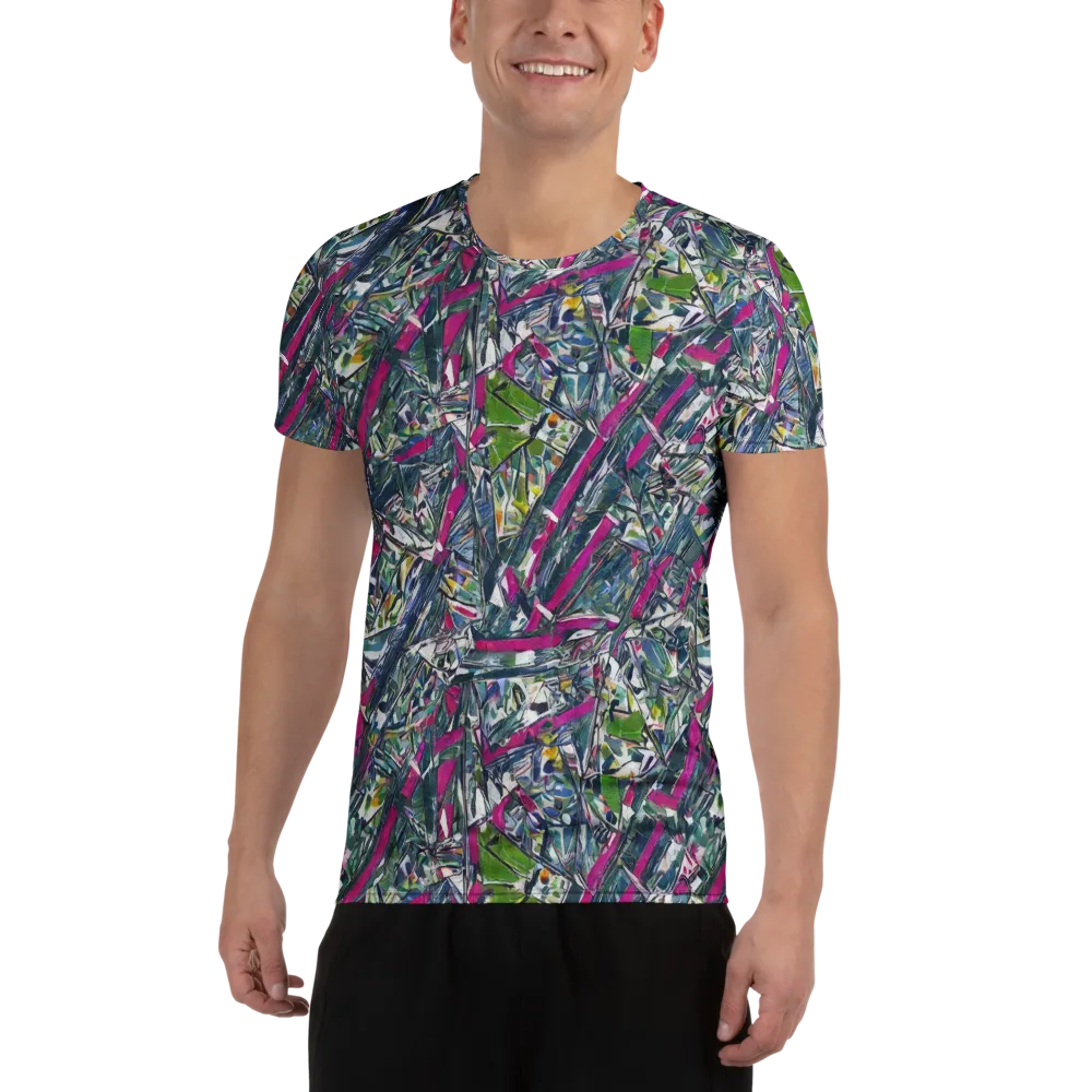 Jewel Distortion on Men's Athletic T-Shirt — Front