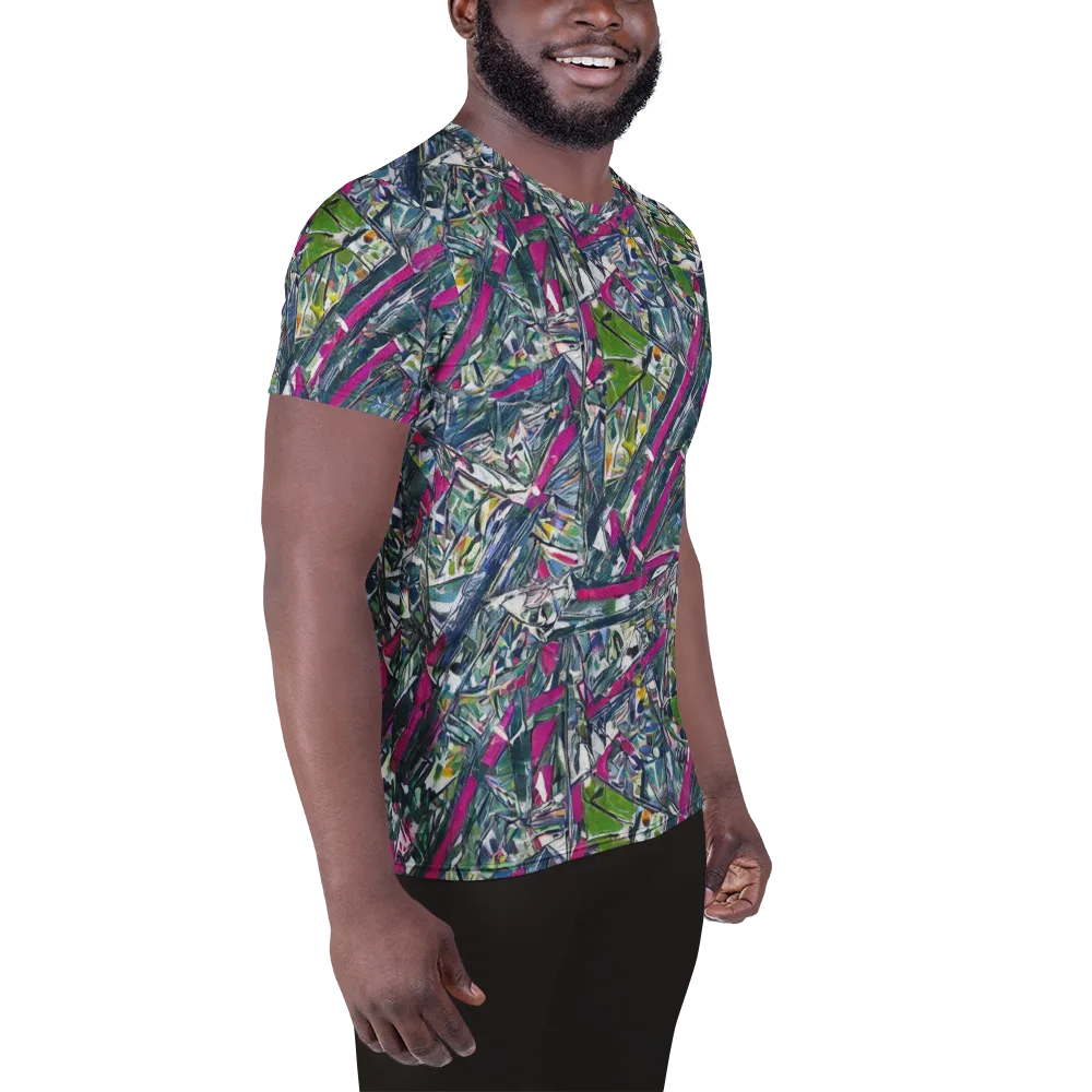 Jewel Distortion on Men's Athletic T-Shirt — Right