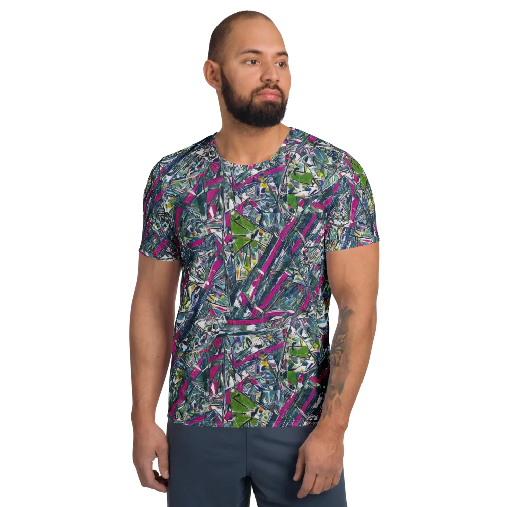 Jewel Distortion on Men's Athletic T-Shirt — Front