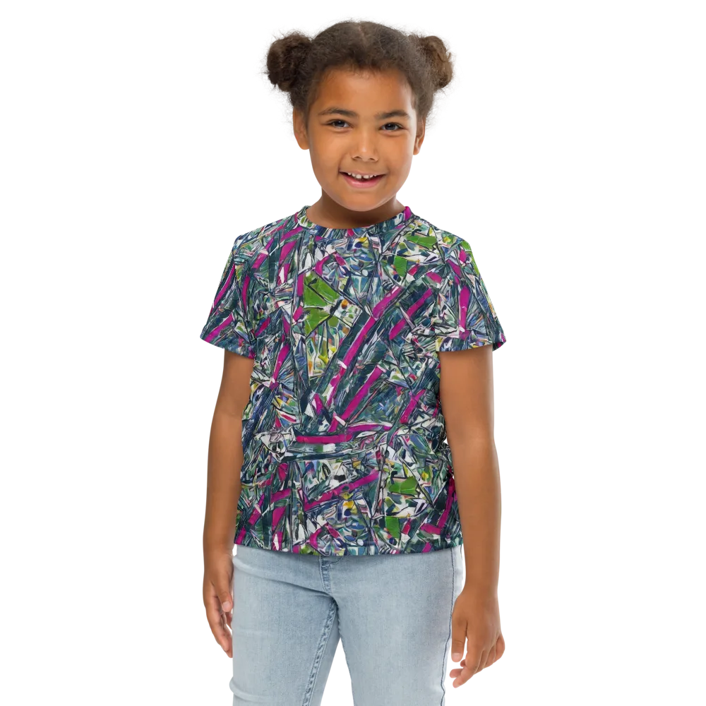 Jewel Distortion on Kids Crew Neck T-Shirt — Front