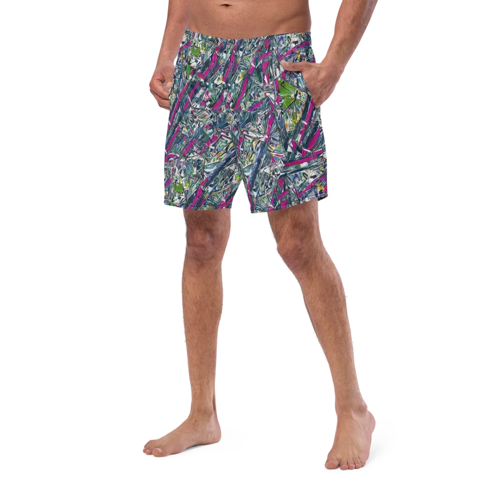 Jewel Distortion on Swim Trunks — Left Front
