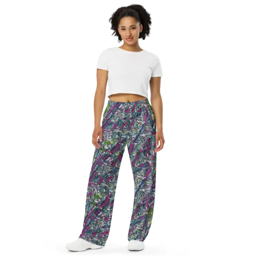 Jewel Distortion on a Wide-Leg Pants