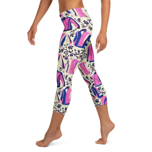 Neon Folklore on a Capri Leggings