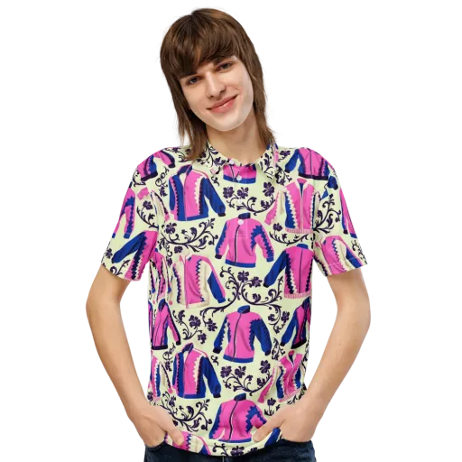 Neon Folklore on a Men's Slim Fit Polo Shirt