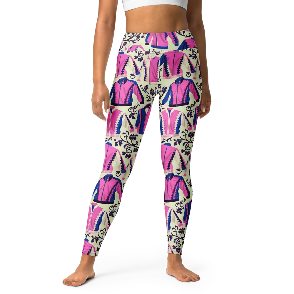 Neon Folklore on Yoga Leggings — Front