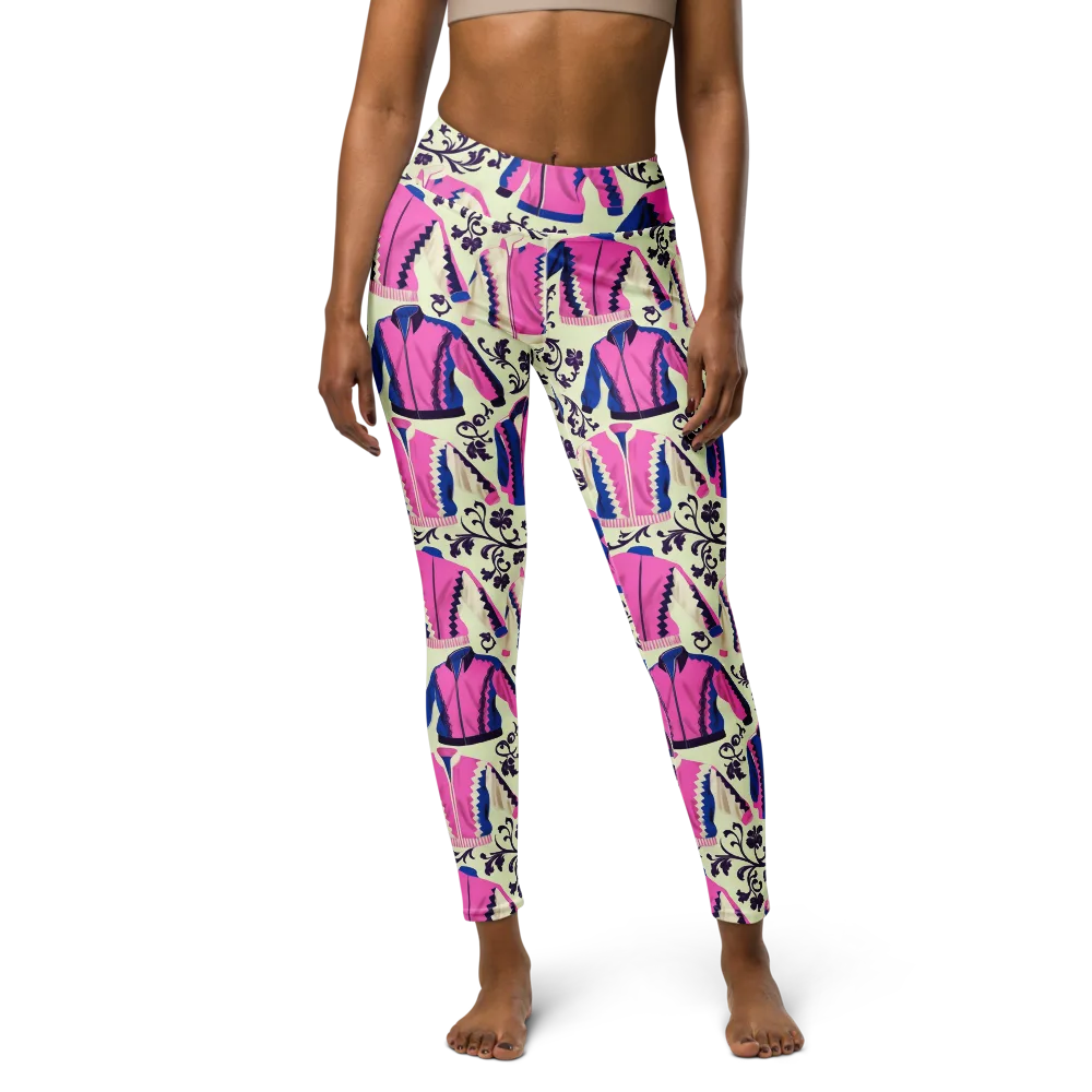 Neon Folklore on Yoga Leggings — Front