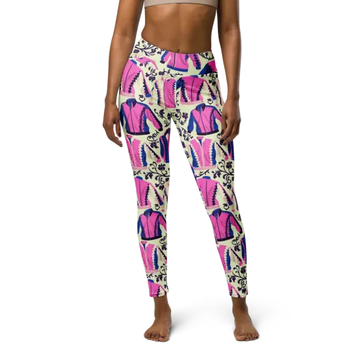 Neon Folklore on a Yoga Leggings