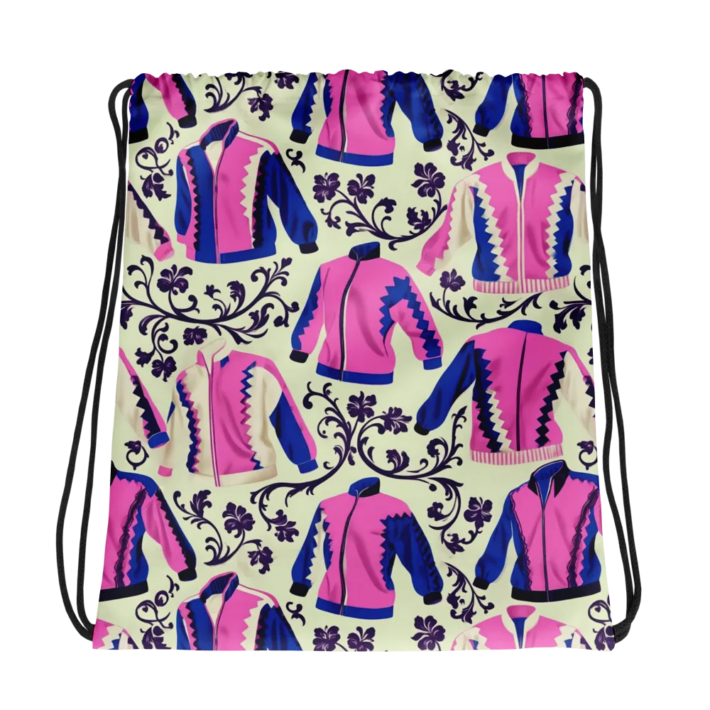 Neon Folklore on Drawstring Bag — Photo