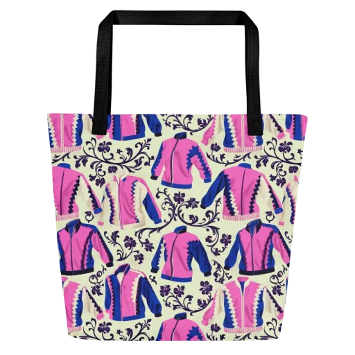 Neon Folklore on a Large Tote Bag W/ Pocket