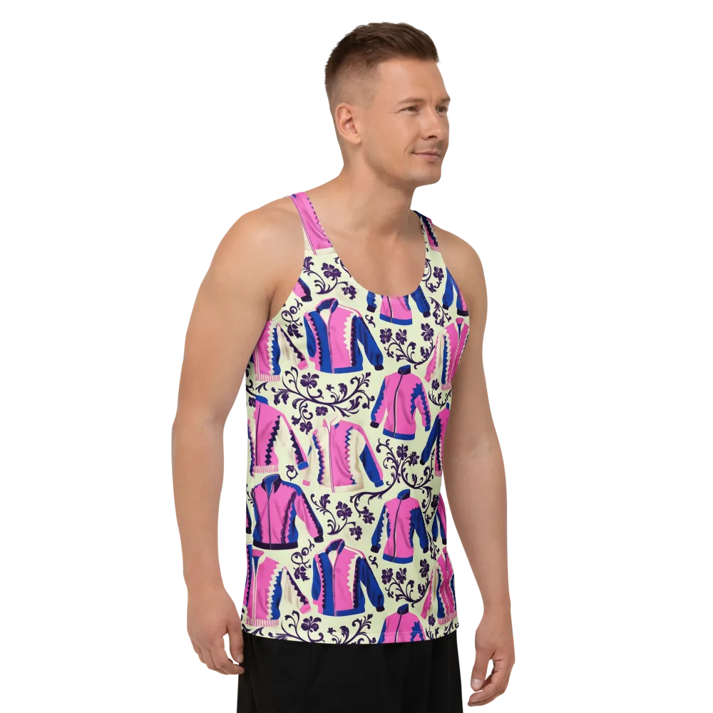 Neon Folklore on Men's Tank Top — Right Front