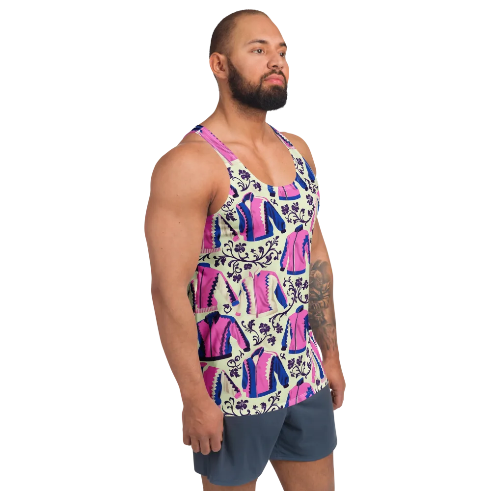 Neon Folklore on Men's Tank Top — Right Front