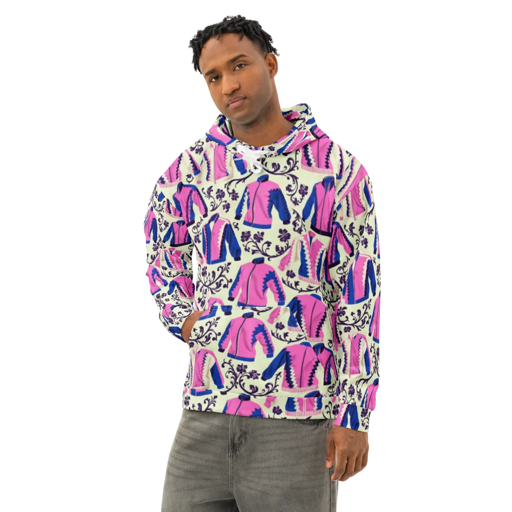 Neon Folklore on Cotton Hoodie — Left Front