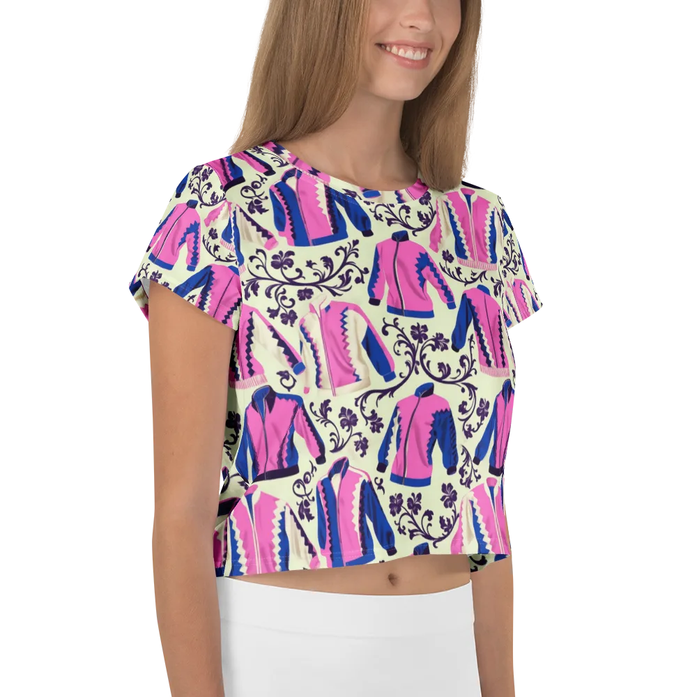 Neon Folklore on Crop Tee — Right