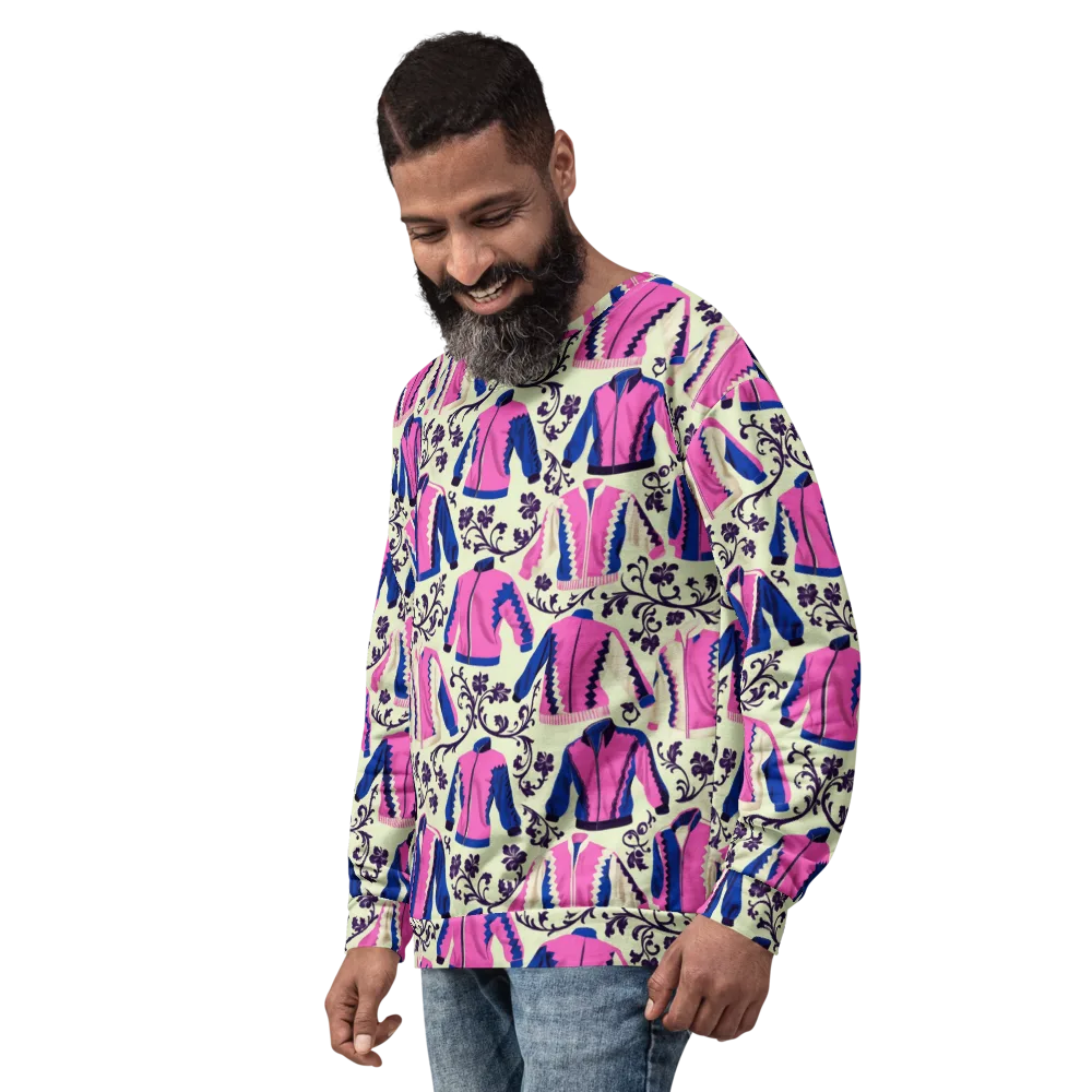 Neon Folklore on Sweatshirt — Left Front