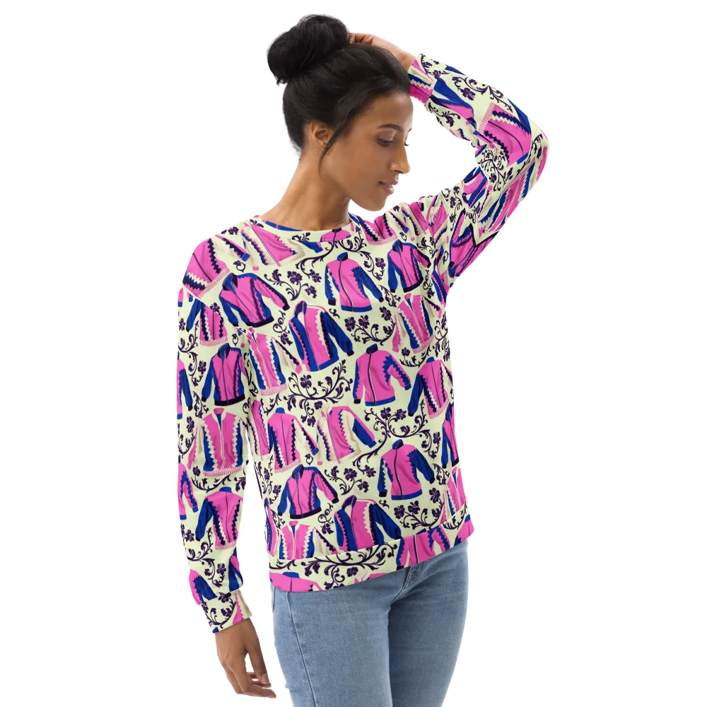 Neon Folklore on Sweatshirt — Right Front